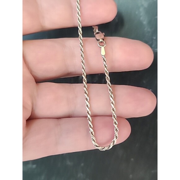 Italian 925 Sterling Silver Twisted Chain Bracelet Vintage - Picture 1 of 10